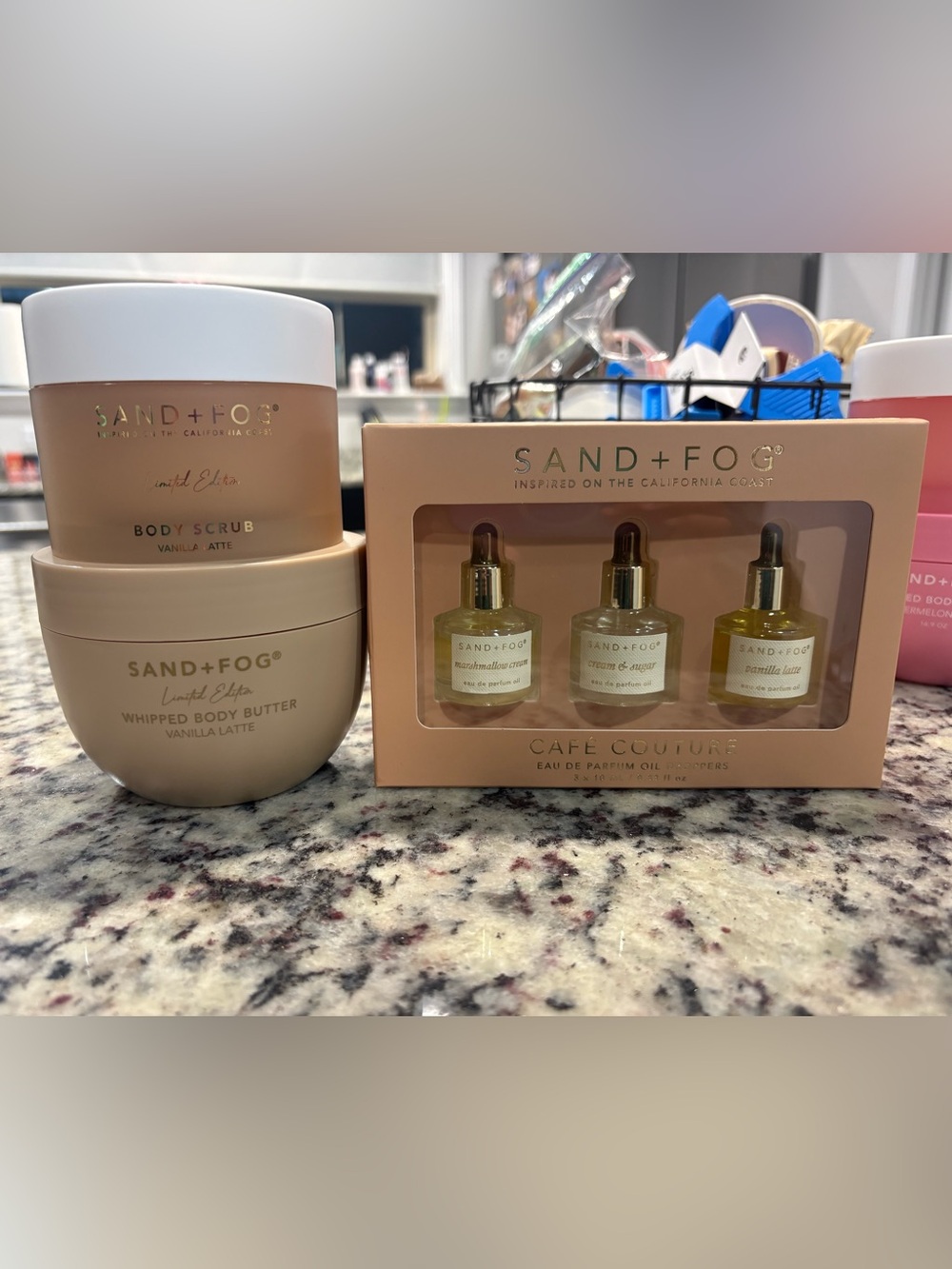 Café Couture Vanilla Latte Skincare Set - Cream & Gold